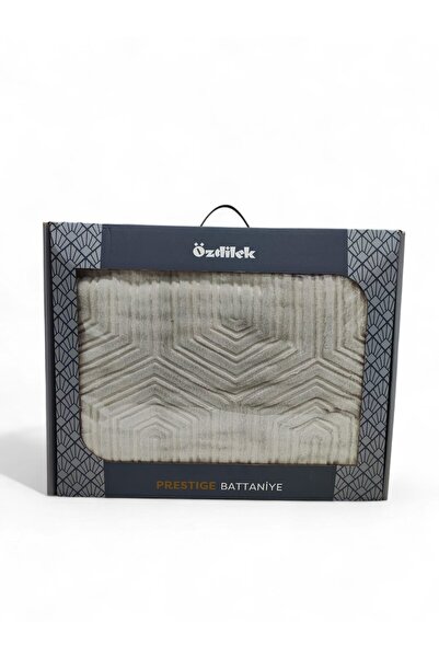 Özdilek Embos Plush Blanket Single Size - Gray