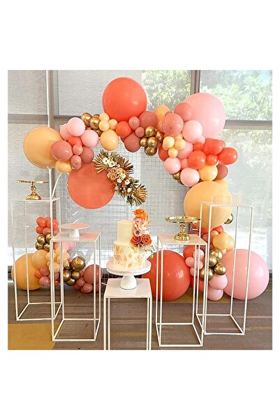 Flippy Set of 12 Macaroon Latex Balloons, 30 cm, Orange