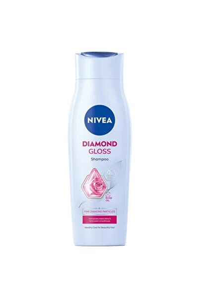 NIVEA Set of 3 Diamond Gloss Care Shampoo, Rose Oil, 250 ml