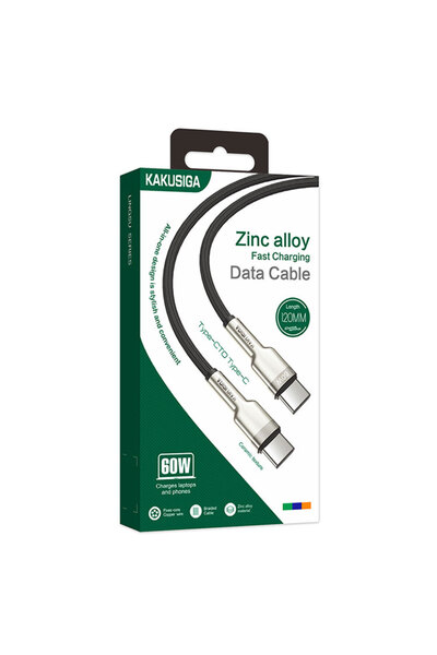 KAKU Cablu Date si Incarcare (KSC-685), USB-C, PD60W, QC3.0, 1.2m, Black