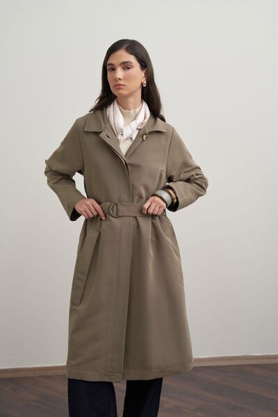 ALLDAY Μακρύ καμπαρντίνα με ζώνη