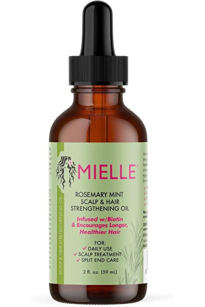 mielle organics زيت إكليل الجبل والنعناع لتقوية شعر فروة الرأس مع البيوتين