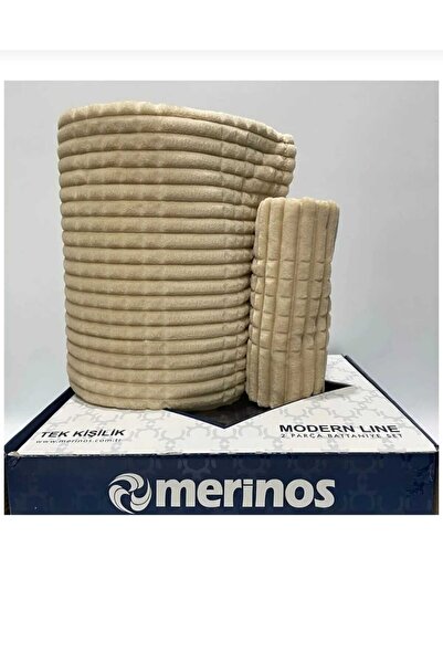 AKSU Modern Line 3 Piece Double Blanket Set Gray 50X70 2 Pillowcases