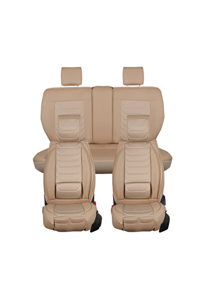 ASYASHOP Volkswagen Golf 6 Uyumlu Lüks Deri Oto Koltuk Kılıfı Ön/Arka Set (As...