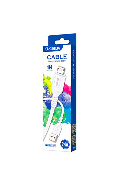 KAKUSİGA Cablu Date si Incarcare (KSC-805), USB-A la MicroUSB, 18W, 2.4A, 1m,...