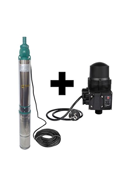 Campion CMP QJD120-1.5 Submersible Deep-Well Pump, 1500W, Stainless Steel, 8 Impellers, 15m Cable + Pressure