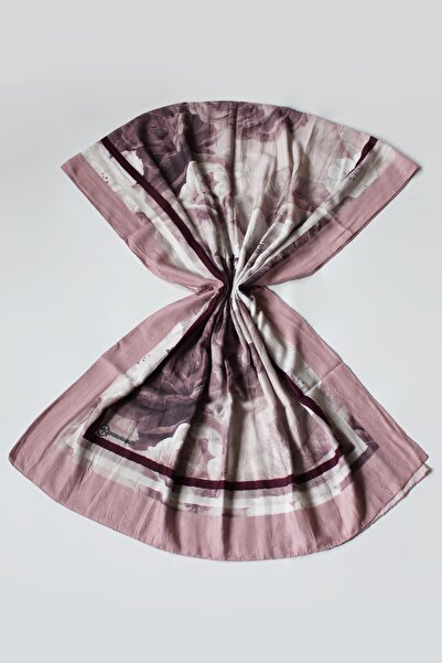 Modakaşmir Şal din bambus cu model trandafir