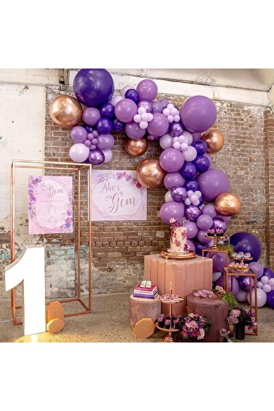 Flippy Set of 12 Standard Latex Balloons, 13 cm, Purple