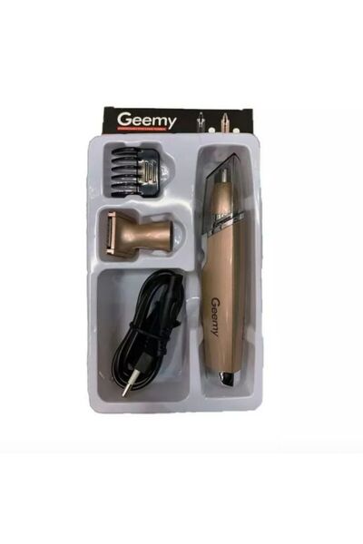 Geemy Trimmer 2 în 1 pentru nas și urechi, aparat electric pentru îndepărtarea părului facial