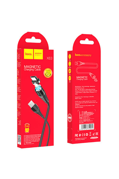 Hoco Cablu Date si Incarcare (X63), USB-A la MicroUSB, 18W, 2.4A, 1m, Black