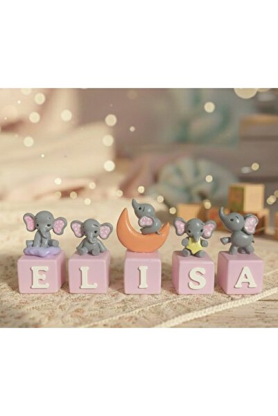 Sintaş ✨ Kişiselleştirilmiş Taş Tozu Küp İsimlikler: Anılarınıza En Güzel Dokunuş! FİL MODEL - 5 HARF✨