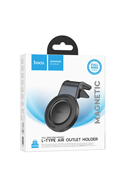 Hoco Suport Auto (H59), Magnetic, montaj Ventilatie, Ring, Black