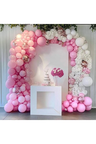 Flippy Set of 12 Standard Latex Balloons, 25 cm, Pink