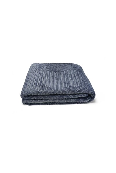 Özdilek Embos Plush Blanket Single Size -K. Gray
