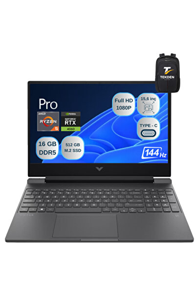 HP Victus Gaming 15-fb2009nt Ryzen 5 8645HS 16GB DDR5 512 GB SSD RTX4060 W11 PRO 15.6"laptop