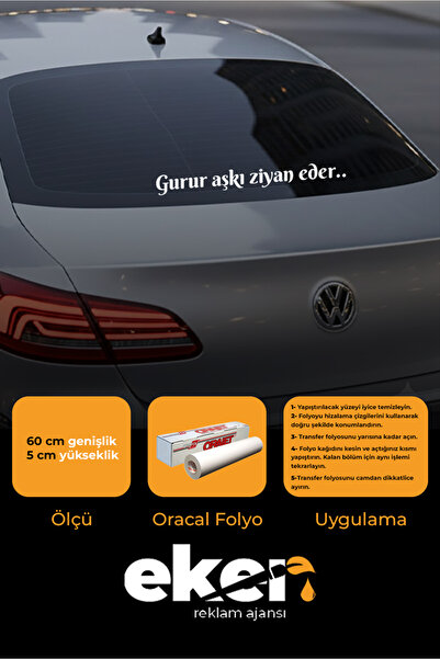 Eker Reklam Ajansı الكبرياء تؤذي الحب (60×5 سم)