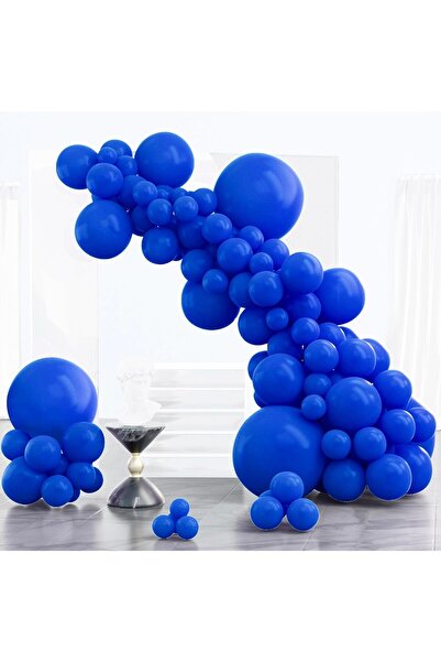 Flippy Set of 12 Standard Latex Balloons, 13 cm, Blue