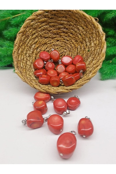 The Magıc of Healıng Kırmızı Mercan Kolye Ucu