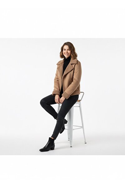 ModamarkReal Women's wool-lined nubuck coat