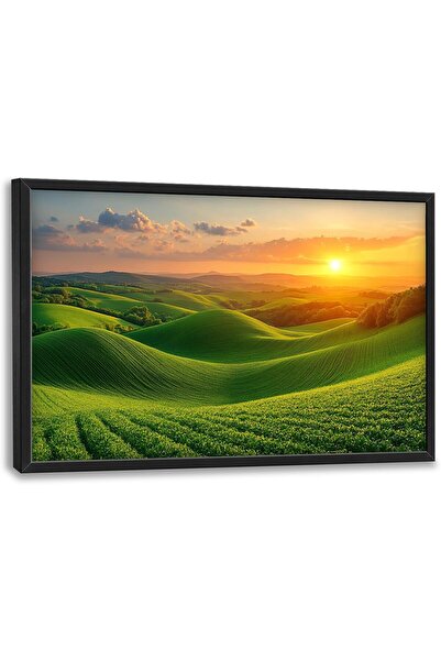 ALAYRA International Beautiful Framed Canvas Wall Art 60×90 cm with Outer Fra...