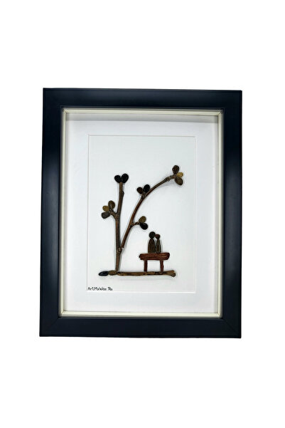 ArtMyWay Tablou IMPREUNA - Colectia Pebble Art (cu pietre de râu autentice și elemente naturale)