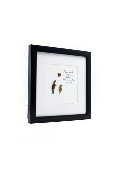 ArtMyWay Tablou My Dad, My Hero - Colectia Pebble Art (cu pietre de râu autentice și elemente naturale)