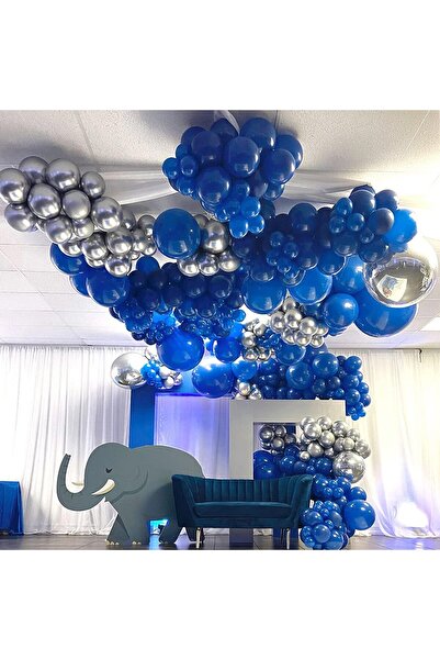 Flippy Set of 12 Standard Latex Balloons, 13 cm, Blue