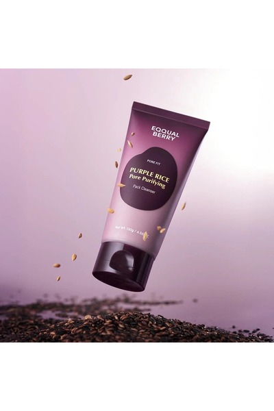 EQQUALBERRY Purple Rice Pore Purifying Pack Cleanser, 130g