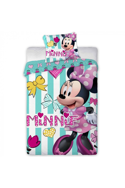 Disney Children's Bedding Set, Minnie Mouse Heart 2 pieces 100x135 cm, 40x60 cm