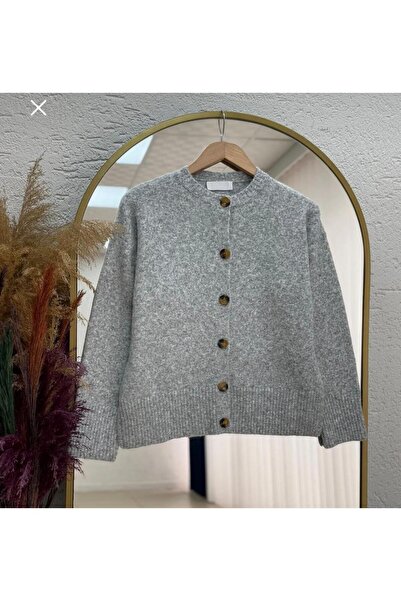 Curly CARDIGAN CU FĂRĂ CU BUTONI GRIS