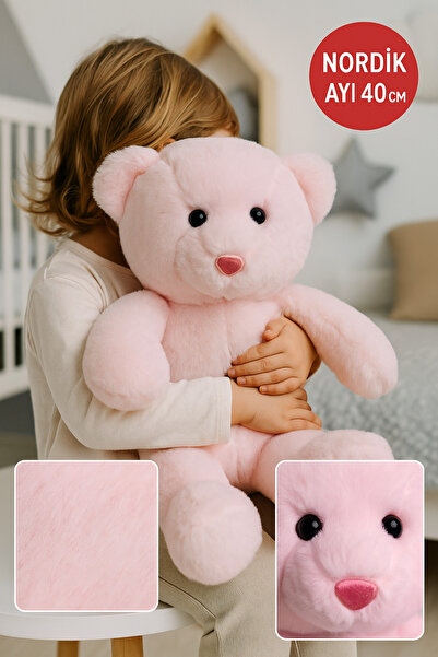 TOYFEST Nordic Bear 40 cm Pink – Soft Plush Toy | Cuddly Gift Baby & Kids Plush Teddy Bear