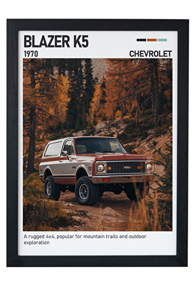 gxe.art Chevrolet Blazer K5 Slika na drvenom posteru – Off-Road Klasik