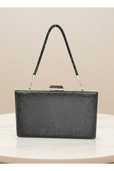 Biçanta Black Color Matte Anti-Scratch Leather Stone Handle Wedding Engagement Graduation