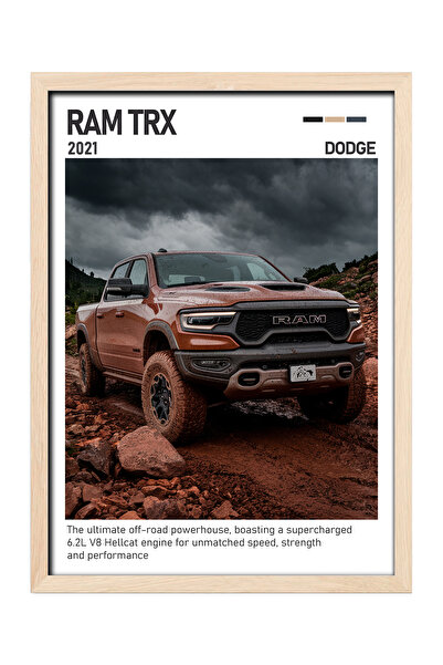 gxe.art Dodge Ram TRX slika na drvenom okviru – Terenska moćna zver