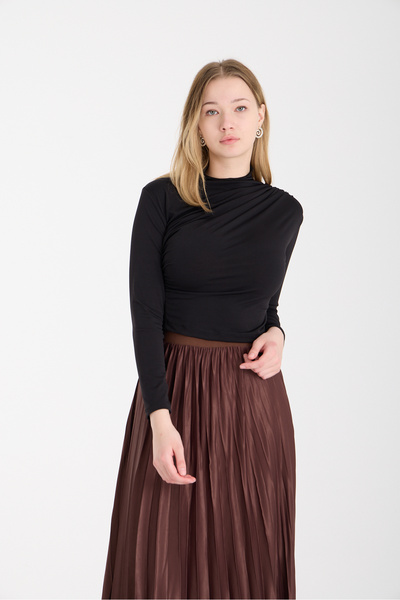 Belinay fashion Γυναικεία μακρυμάνικη μπλούζα με κορδόνι Sandy