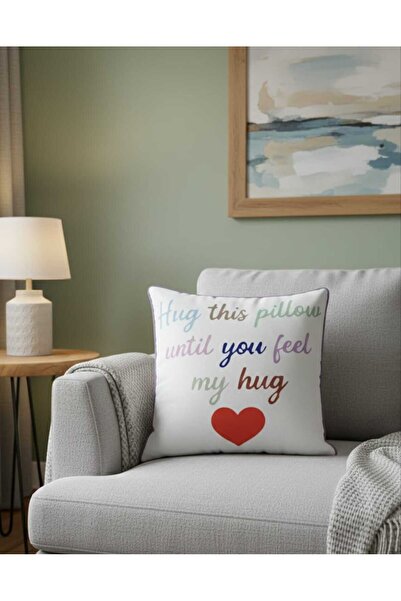 Joy Home Russian Mikado fabric decorative cushion with a purple outer frame