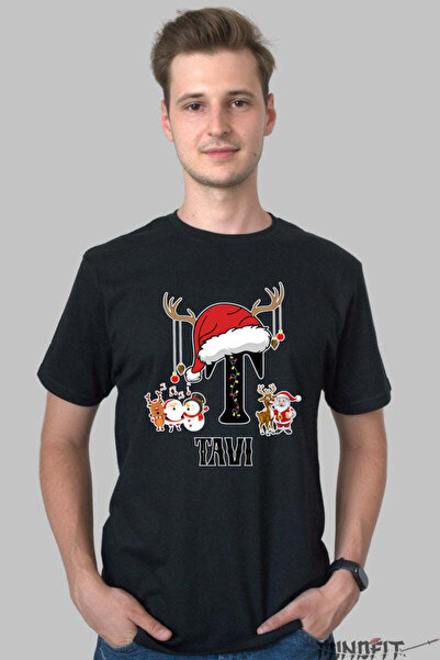 GILDAN Tricou Craciun Tavi Litera T Cu Reni Si Mosul Barbat