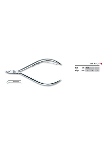 1nefes Kiepe Carbon Chrome Cuticle Trimmers - Lap Joint 3Mm