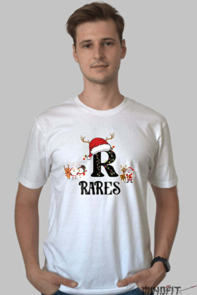 GILDAN Tricou Craciun Rares Litera R Cu Reni Si Mosul Barbat