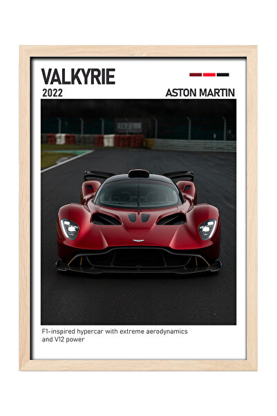gxe.art Pictură cu poster cu cadru din lemn Aston Martin Valkyrie – Hypercar ...