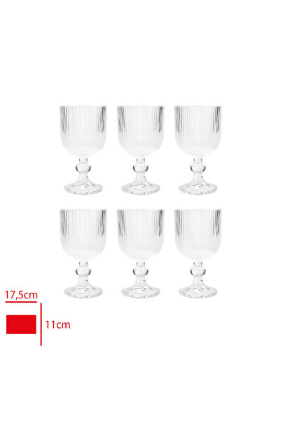 Kumsal Mutfak CAM KAHVE YANI BARDAGI AYAKLI 6 LI