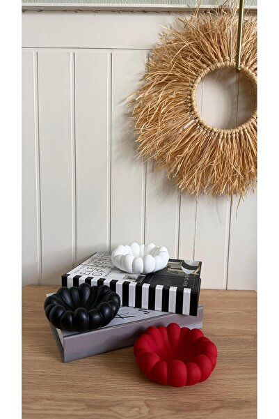 Porselian 3-Pronged Nordic Decorative Plate — Keychain and Jewelry Plate 13cm Nordic Object 13X13