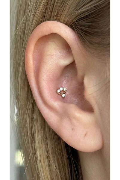 alysa jewelry Cerrahi Çelik şık zirkon taşlı Piercing, Tragus heliks lobe conch
