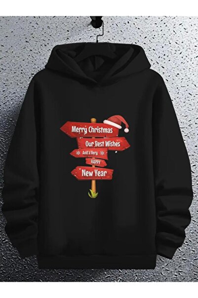 Oceanwear سويت شيرت عيد الميلاد المجيد مطبوع بغطاء رأس مبطن بالصوف .