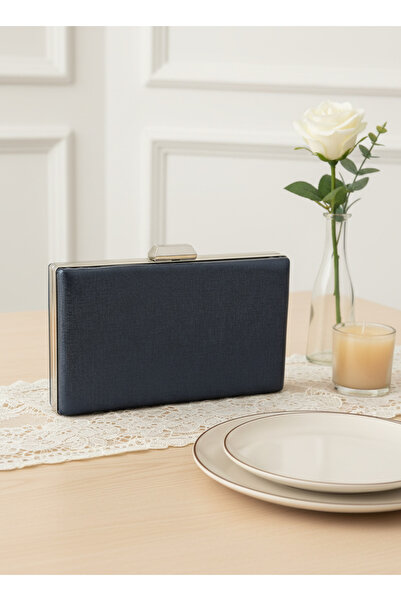 Biçanta Navy Blue Color Matte Anti-Scratch Leather Wedding Engagement Graduation