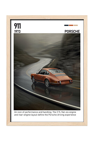 gxe.art Портфолио с дървена рамка Porsche 911 Turbo – Икона на спортните авто...