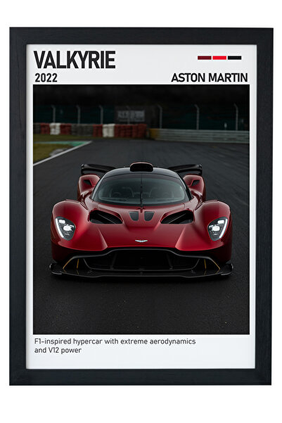 gxe.art Pictură cu poster cu cadru din lemn Aston Martin Valkyrie – Hypercar ...