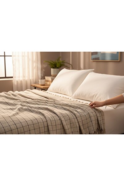 TECHTACT غطاء سرير مزدوج من القطن الطبيعي 100%، مقاس 200x320 سم، ناعم الملمس،...