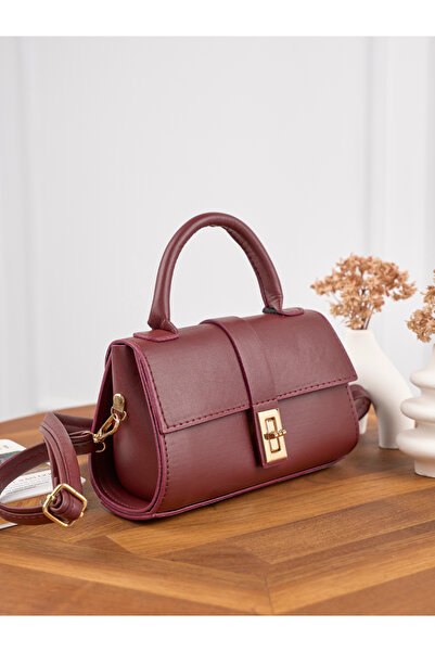 Rivina Women's Mini Lock Detailed Crossbody Hand and Shoulder Bag