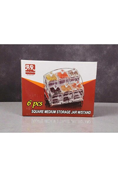 AR High-quality Taiwanese-made acrylic spice jars, 6-piece set